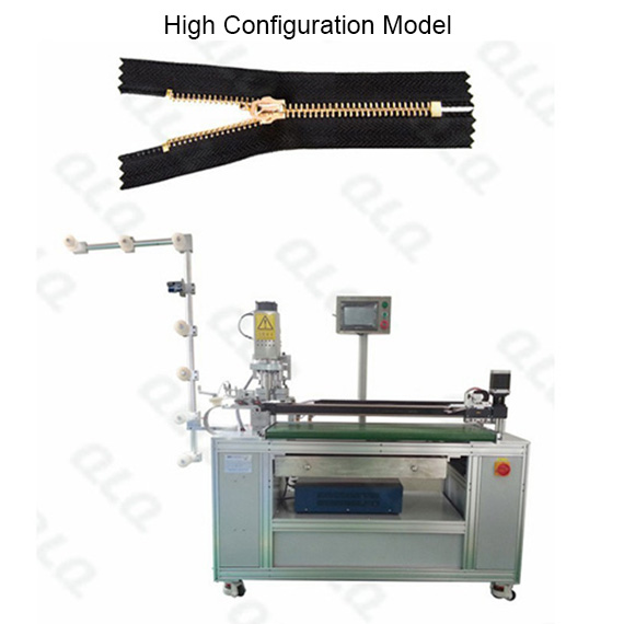 QLQ-ZCM-4 Automatic Metal Zipper Ultrasonic Closed-end Zigzag Cutting M/C - Machine（with Robot hand