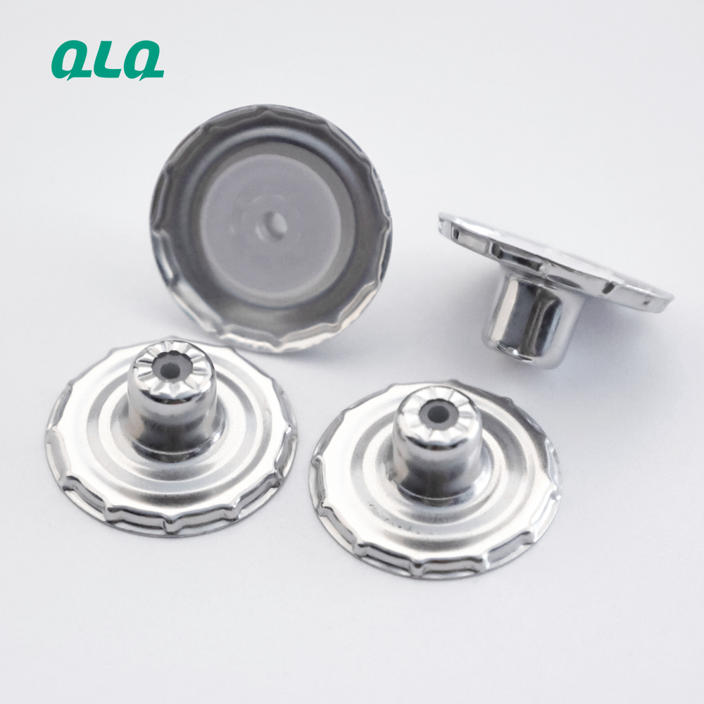 Wholesale 10mm 13mm 16mm Stainless steel button part with plastic core