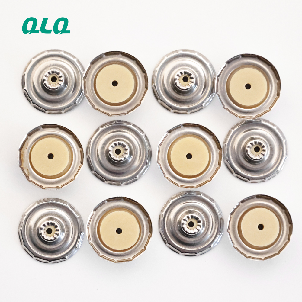 Customized Wholesale Stainless steel button shell with hole For Shirt Clothing