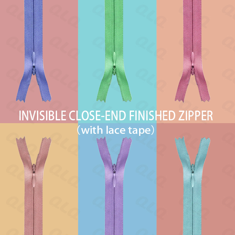 Factory Wholesale 3# Close-End Invisible Nylon Zipper for Garments Bags Tent zipper tape