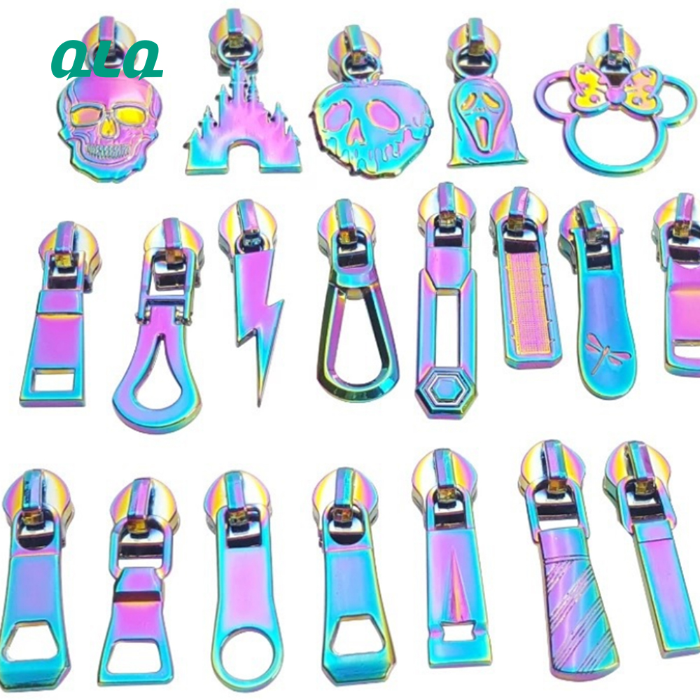 Factory Colorful Wholesale 3# 5# 8# 10# Every Kind Of Metal Zipper Pull Zipper Slider For clothes bag