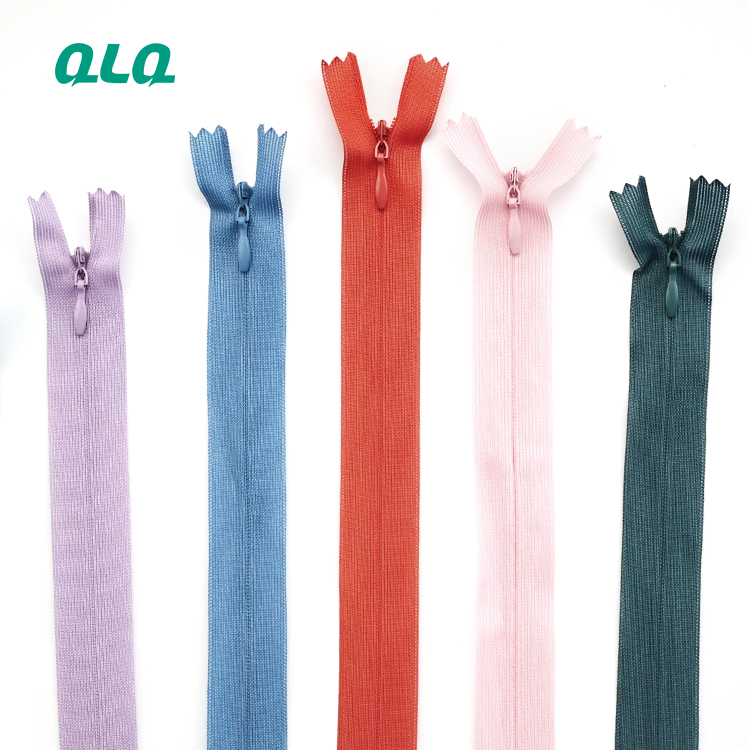 Factory Wholesale  3# Close-End Invisible Nylon Zipper for Garments Bags Tent zipper tape