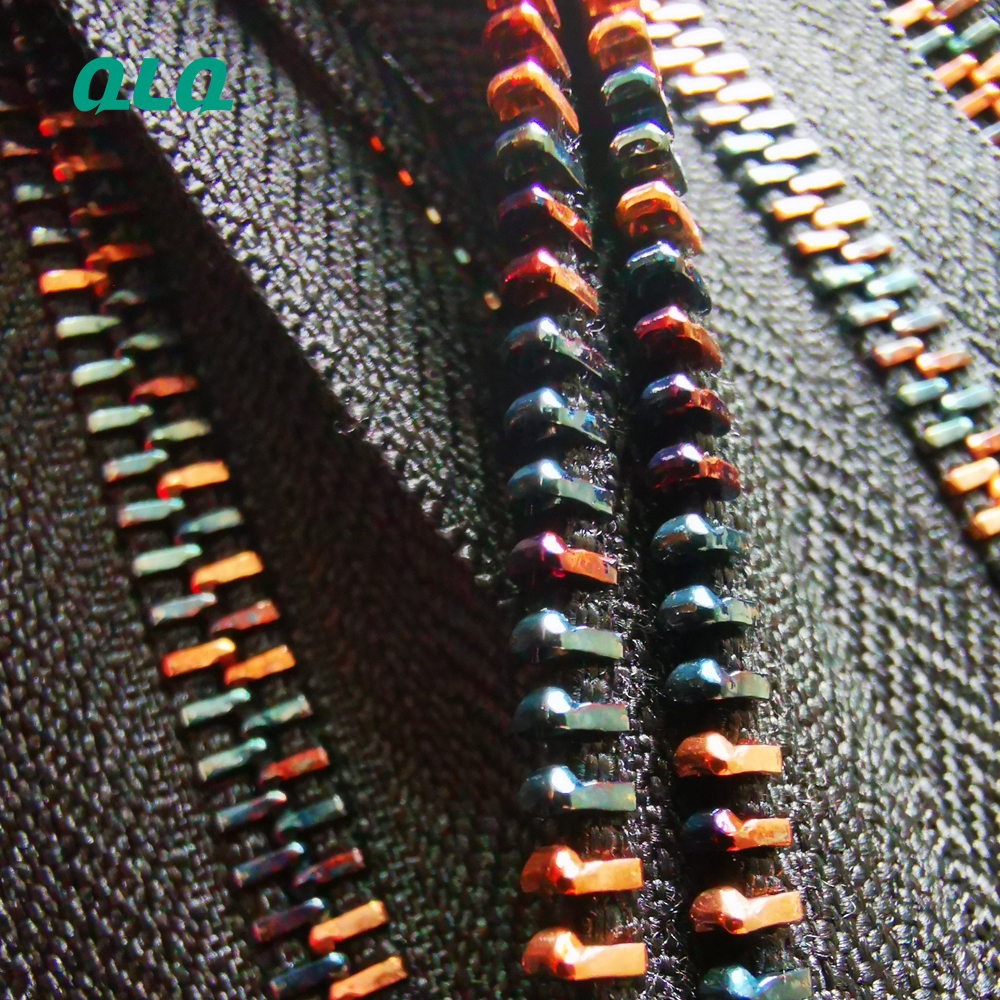 Custom Zipper Size Colorful Zipper Tooth Metal Zipper For Bags Zipper Metal